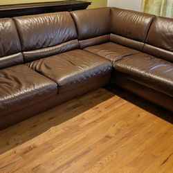 Top Grain Italian Leather Sectional (Orig. $3,500) – $500