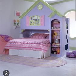 ($2900 Value) Girls Baby Doll House Bunk Bed