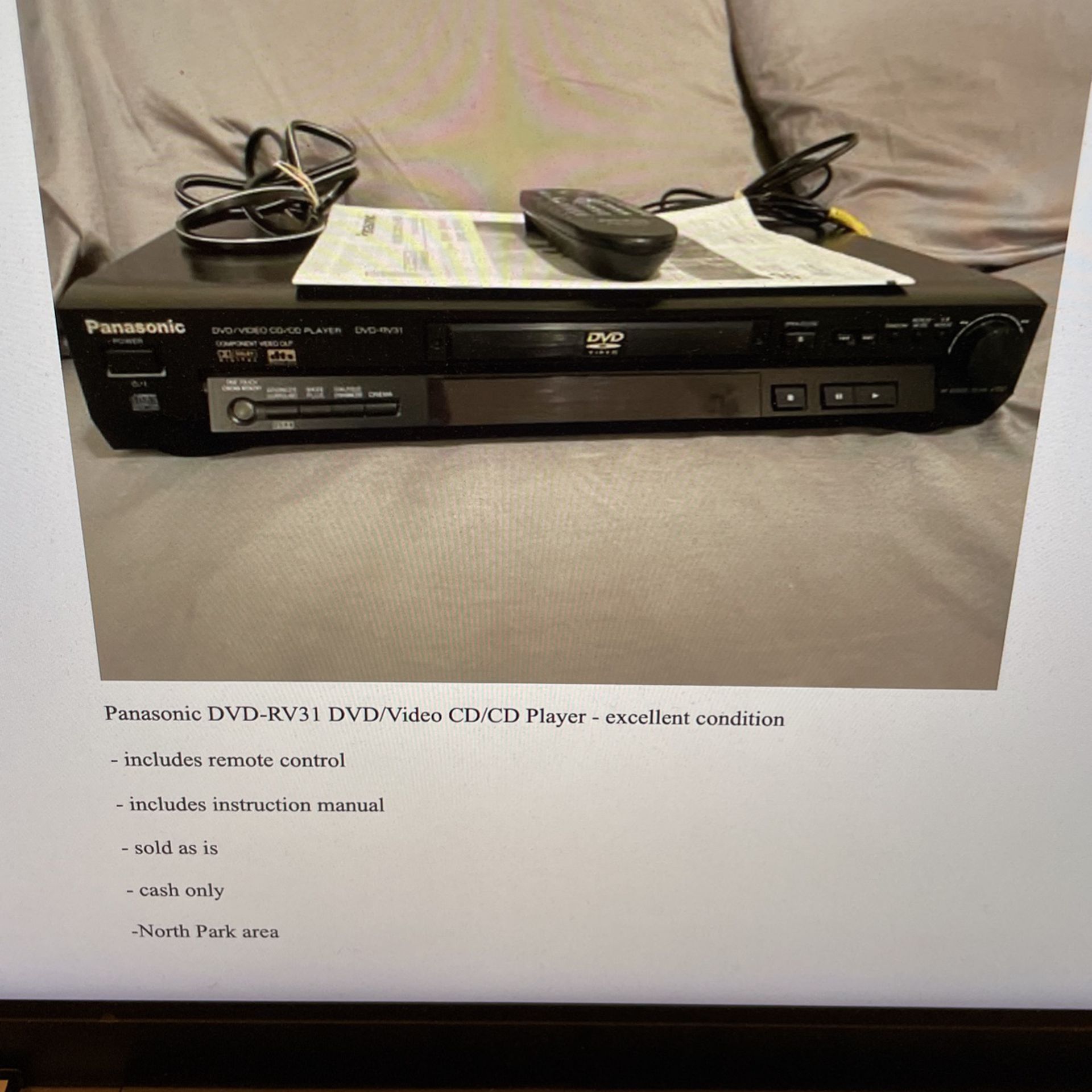 DVD Player w/ Remote