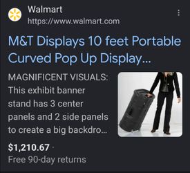 Curved Backdrop PopUp booth display