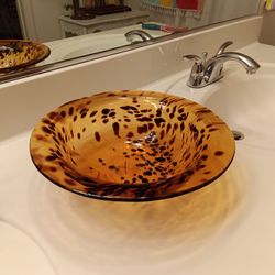 Dentist leopard style bowl glass
