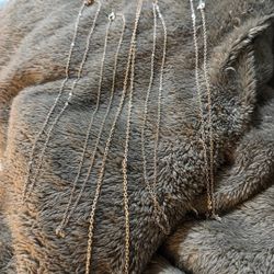 5 Necklace Chains. Not Sterling 