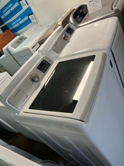 Glass top washer and dryer