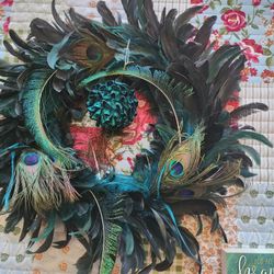 Peacock Wreath With Oranament