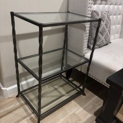 Rod Iron Glass Console Table