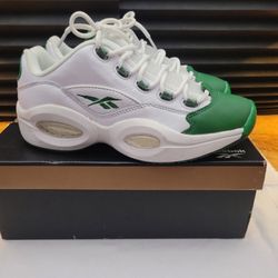 Reebok Question Low Green Tow Allen Iverson Men Size 9.5