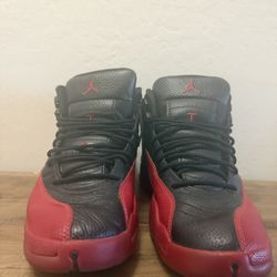 Air Jordan 12 Retro Flu Game Black Red Basketball Shoes SIZE 13