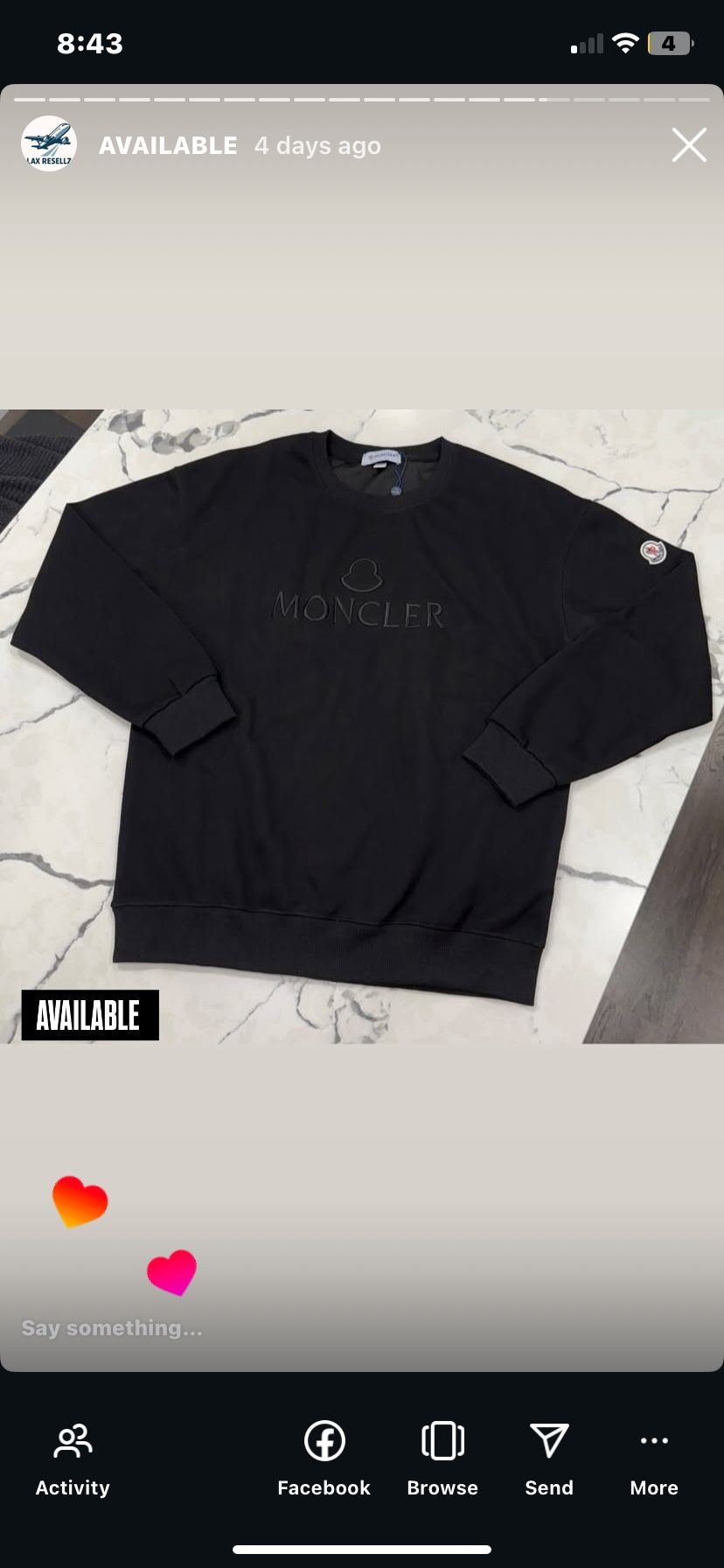 Moncler Black Sweatshirt