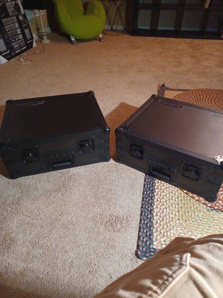 Odyssey FZ1200BL Turntable Cases (2) Black