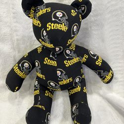 Handmade NFL Steelers Plush Bear 