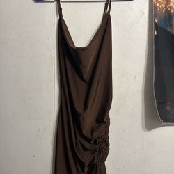 Brown Silk Dress 