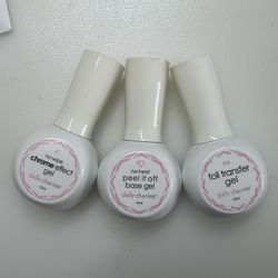 Daily Charme - Peel Off Base Gel, Chrome Gel And Foil Transfer Gel