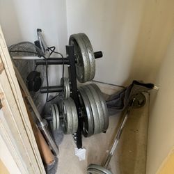 Weider weights + Rack
