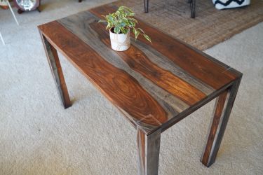 Rustic Solid Sheesham Wood Dining Table 46.5" — Natural