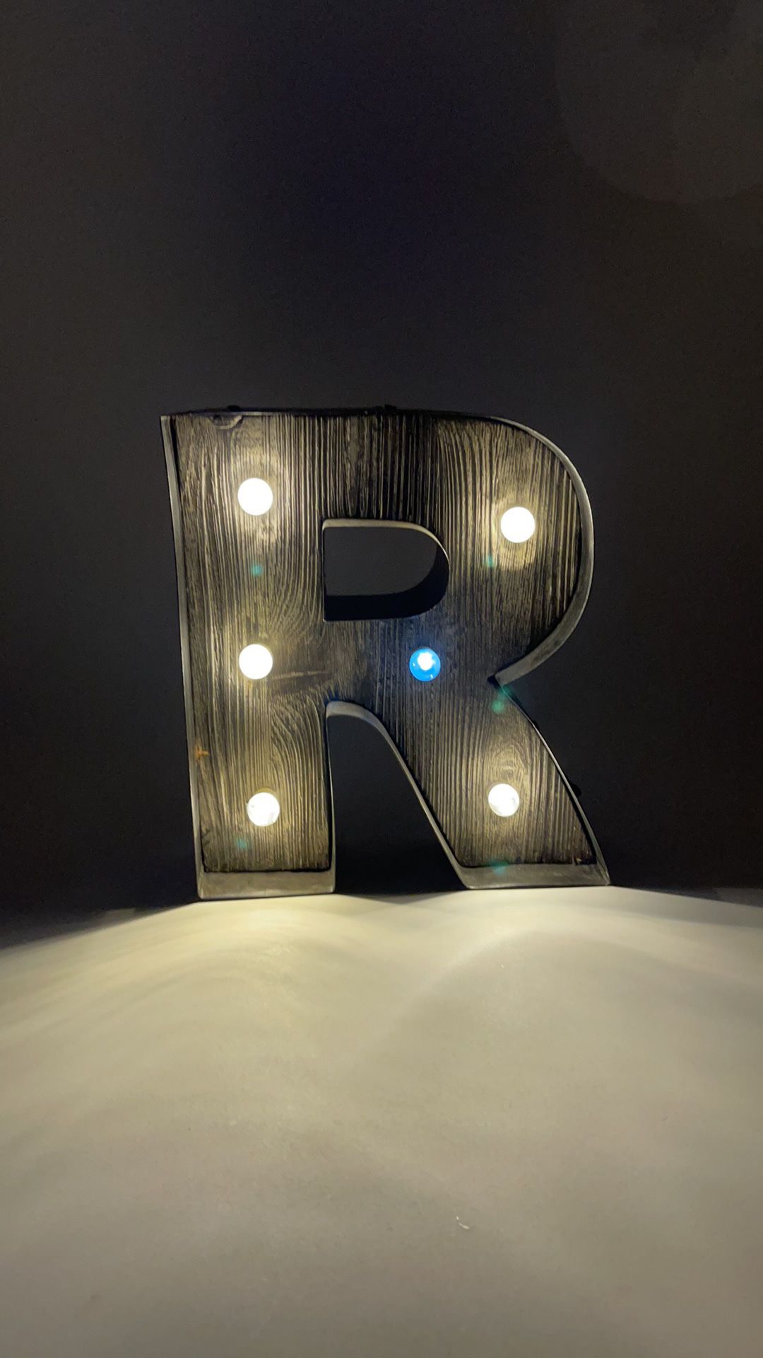 studio decor LED-Lighted metal marquee letters 9”