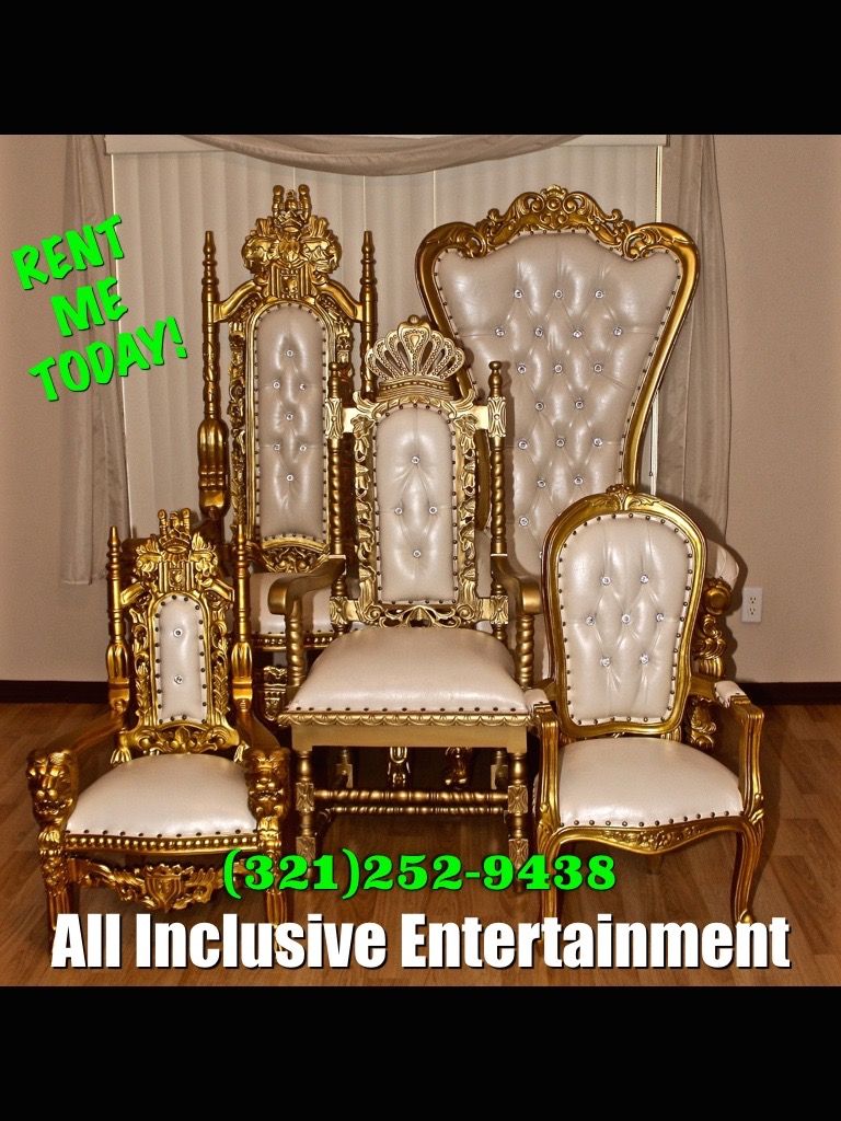 Book now for - King & Queen Thrones Chairs - for rental