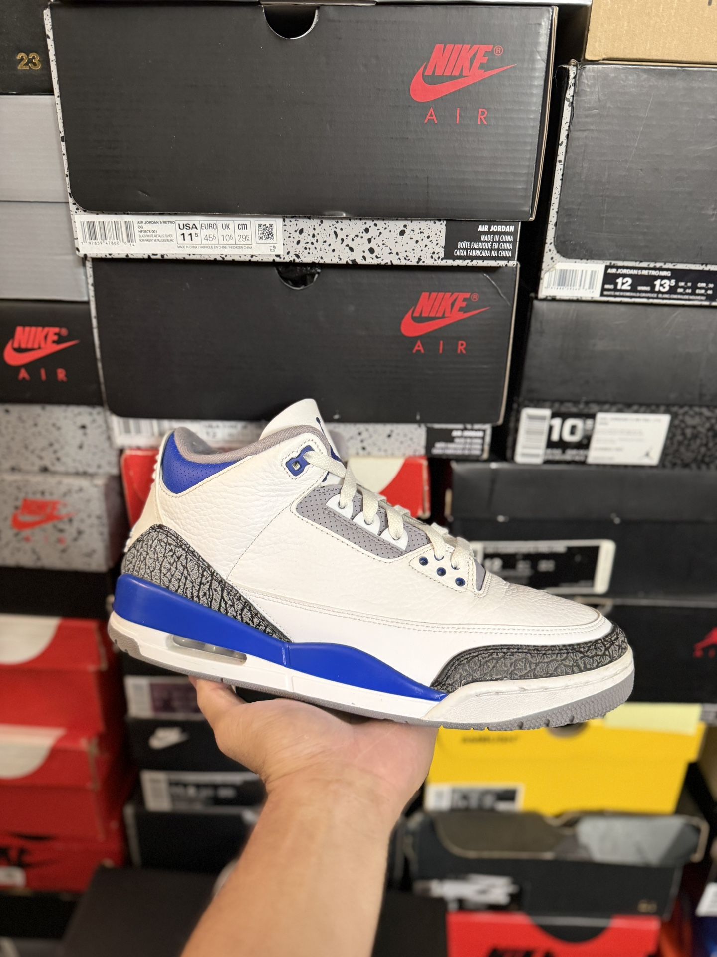 Jordan Racer Blue 3s size 12 VNDS