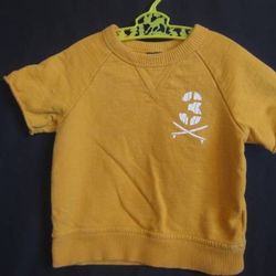 Baby Gap Boys "WARM WEATHER MUSTS" Yellow Sweatshirt Surfboard 12-18M -