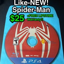 🎮 Like-NEW PS4 Marvel Spider-Man Disc 🔥