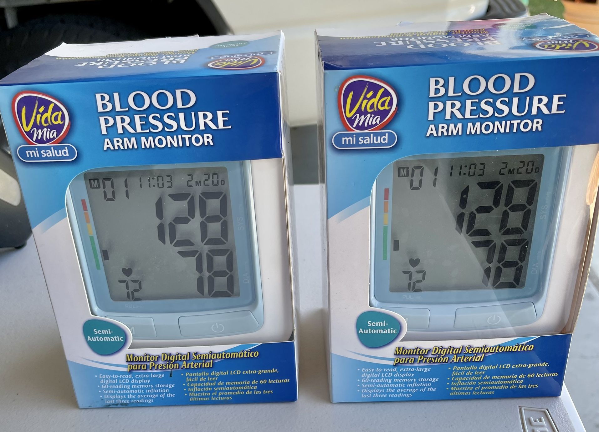 2 Semi-automatic Blood Pressure Monitors 