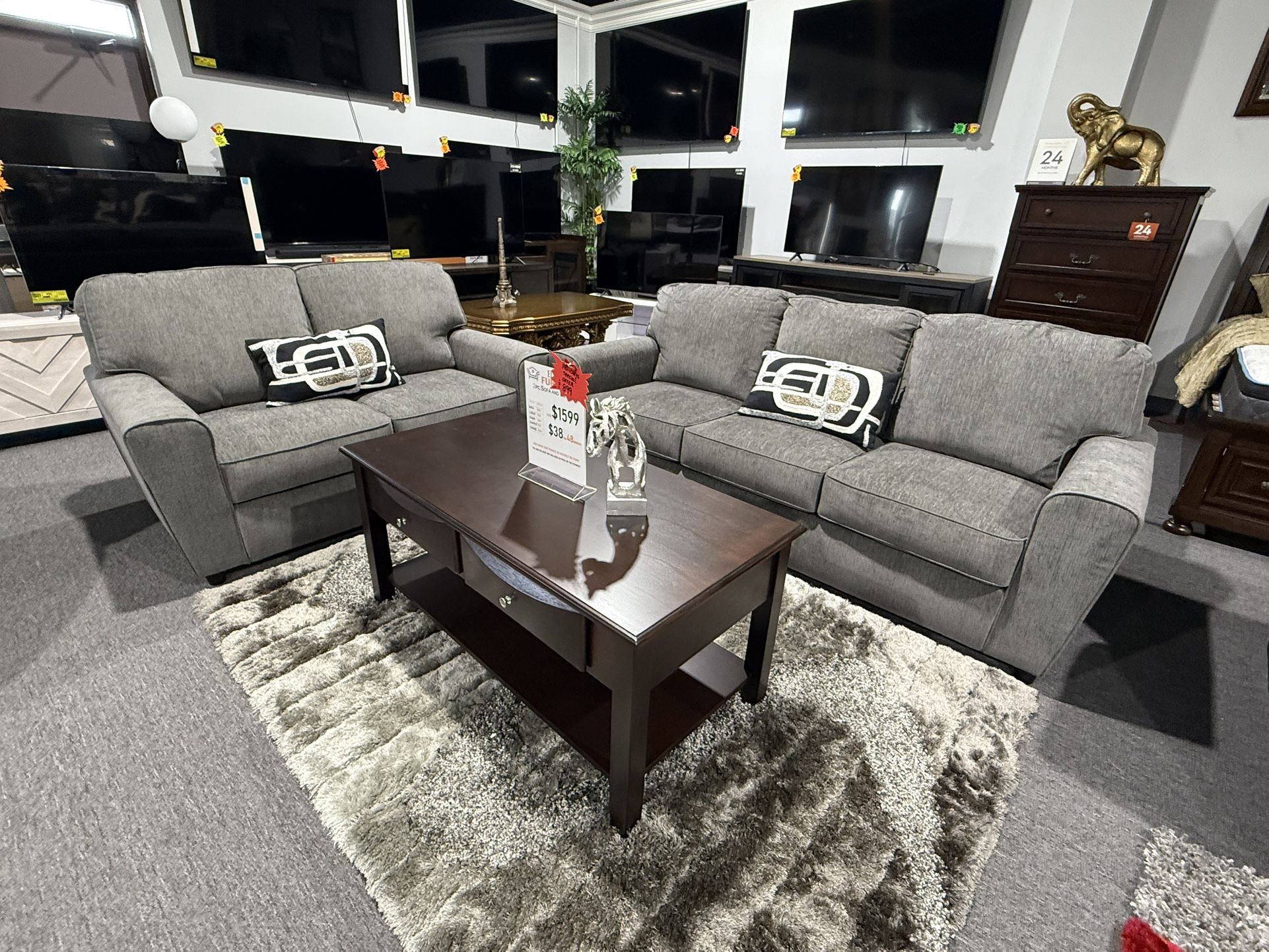 2 Pc Sofa And Loveseat No Credit Needed $10 Down 