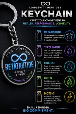 Longevity peptide keychain