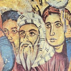 Original Vintage Fine Art Print Poster Medieval Bulgaria Wall Painting Antique Artist Collectible Printed Italy 1960’s Turnovo. Saints Peter, Paul. B