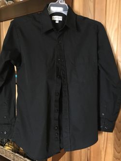 Boys size 16 Black Van Huessen button down