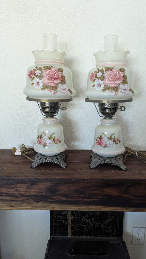 Vintage Hurricane Lamps 