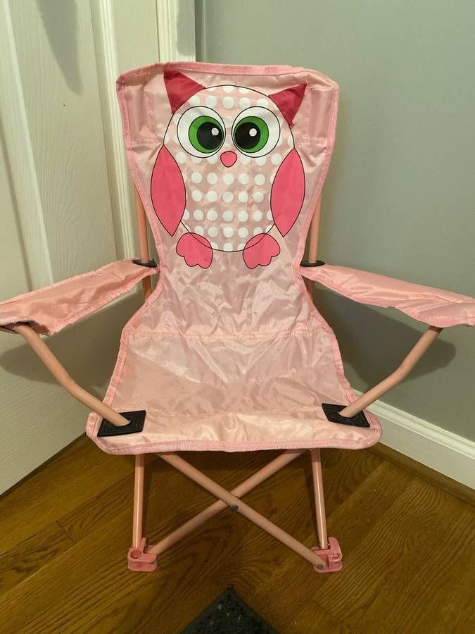Kids Folding Chair (Pink Owl)