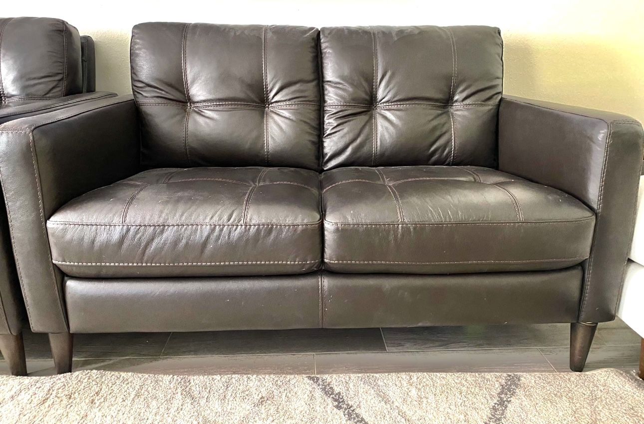 Leather Loveseat