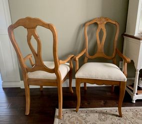 Ethan Allen Country French Dining Arm Chairs (2)