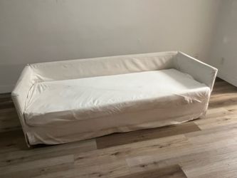 Free cream white sofa twin bed mattress