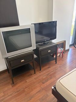 Moving sale! Desk, tvs, beds, nightstands, outdoor furniture
