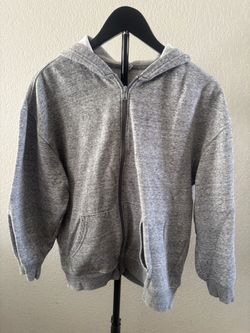 Gray Full-Zip Hoodie Sweatshirt
