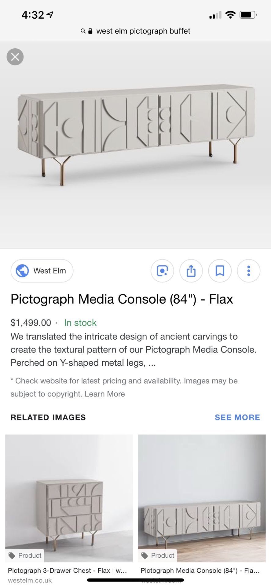 West Elm pictograph Media console for Sale in Canby, OR OfferUp