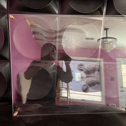 Acrylic Wall Sign Frame 23” x 18” with Gold Standoffs