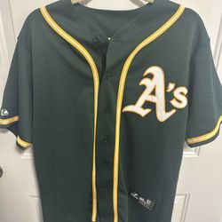 Oakland A's Athletics Blank Green Majestic Authentic Collection Jersey Medium 