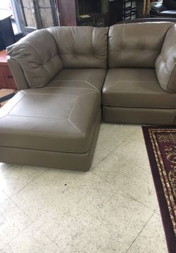 small leather sectional