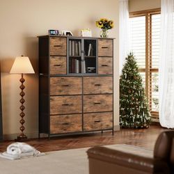 NEW - Vermess Dresser with 10 Fabric Drawers