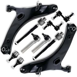 10Pcs Front Lower Control Arm Stabilizer Sway Bar End Link Tie Rod End Ball Joints Fit for Subaru 2016 2017 Crosstrek, 2013 2014 2015 XV Crosstrek K62