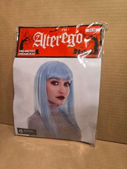 Blue wig