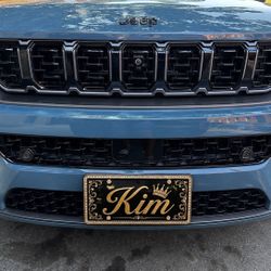 ✨ Custom Personalized Front License Plate – Printed Bling-Style Design ✨