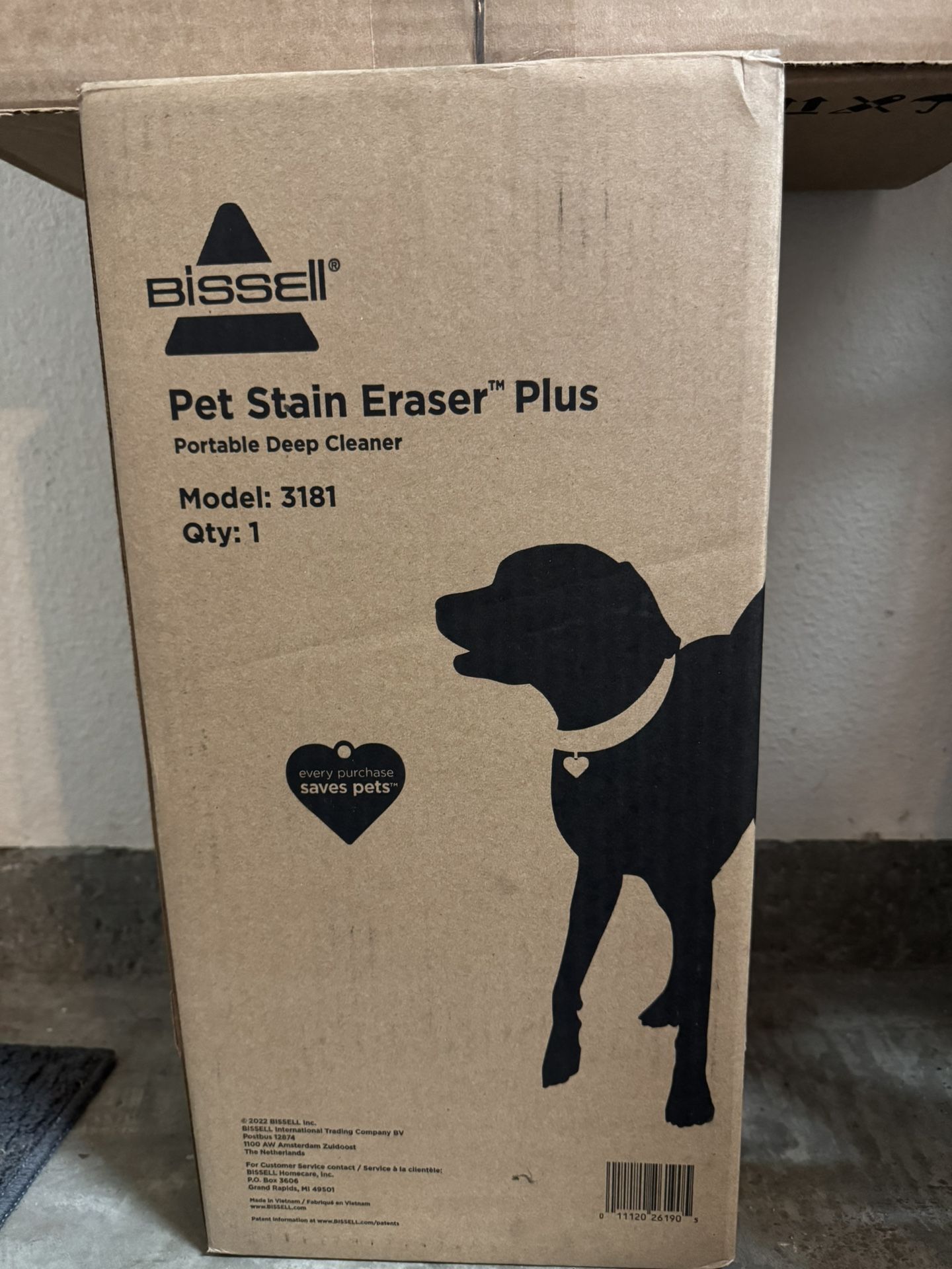 Bissell Pet Stain Eraser Plus Portable Deep Cleaner Carpet Hand Vacuum