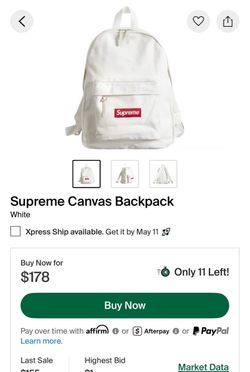Supreme canvas backpack