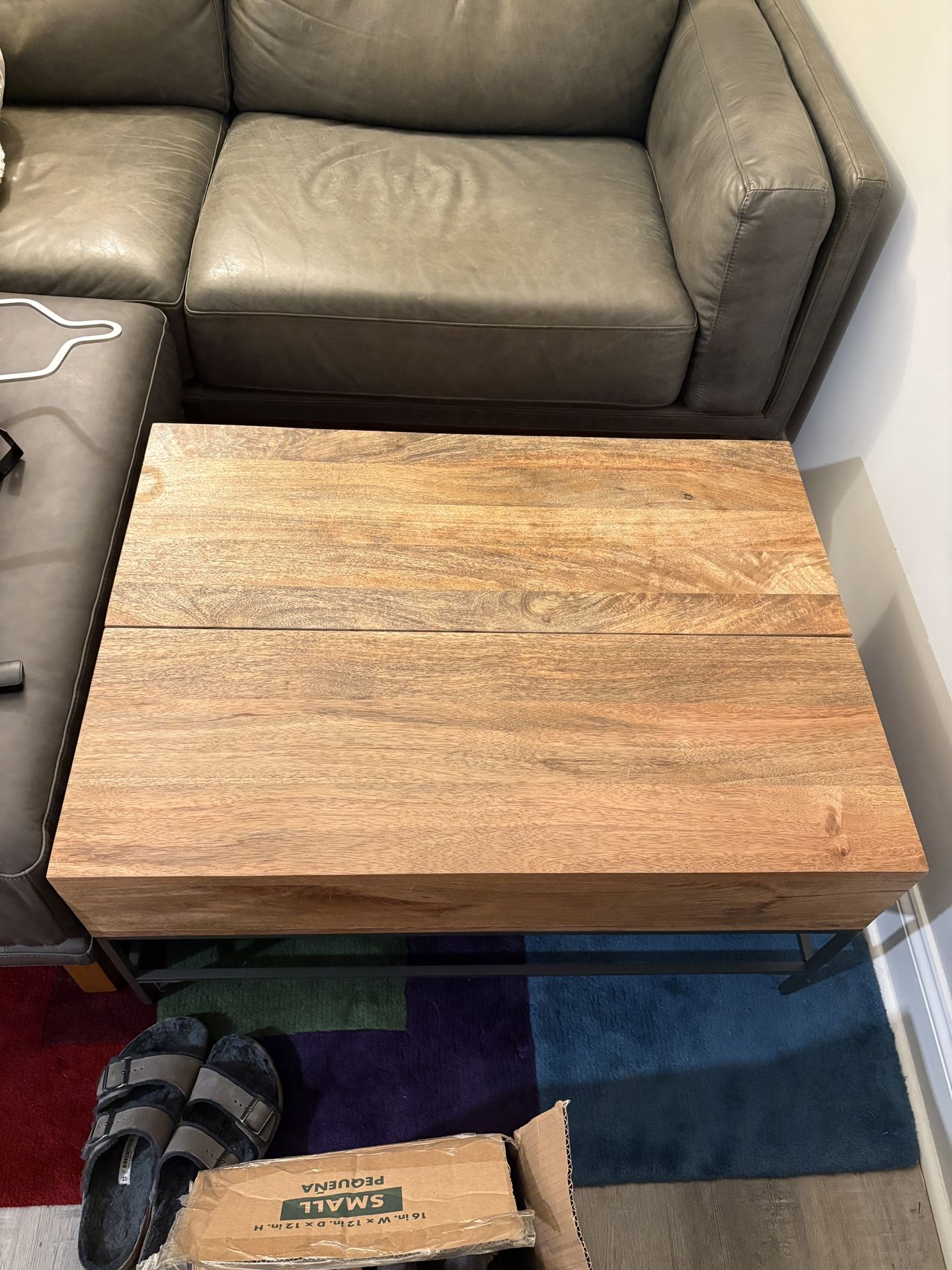 West Elm Industrial Storage Pop-Up Coffee Table