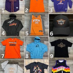 12 Items: Phoenix Suns Jersey, Hat, Shirt, Sweatshirt, Hoodie - Some Vintage!