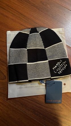 Louis Vuitton Damier Black & Cream Knit Beanie