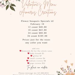 Specials For Valentines Day 