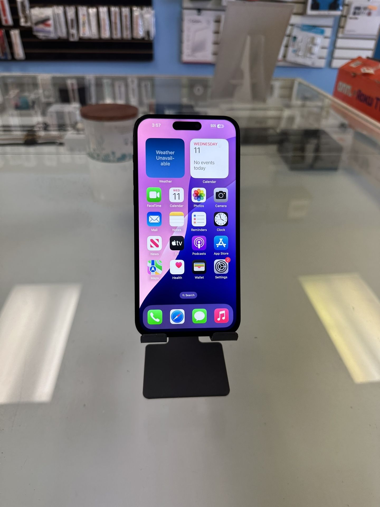 iPhone 14 Pro Max Black 128GB Unlocked E-Sim & Physical Sim %100 BATTERY